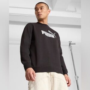 PUMA Men's Crewneck Sweater in Black